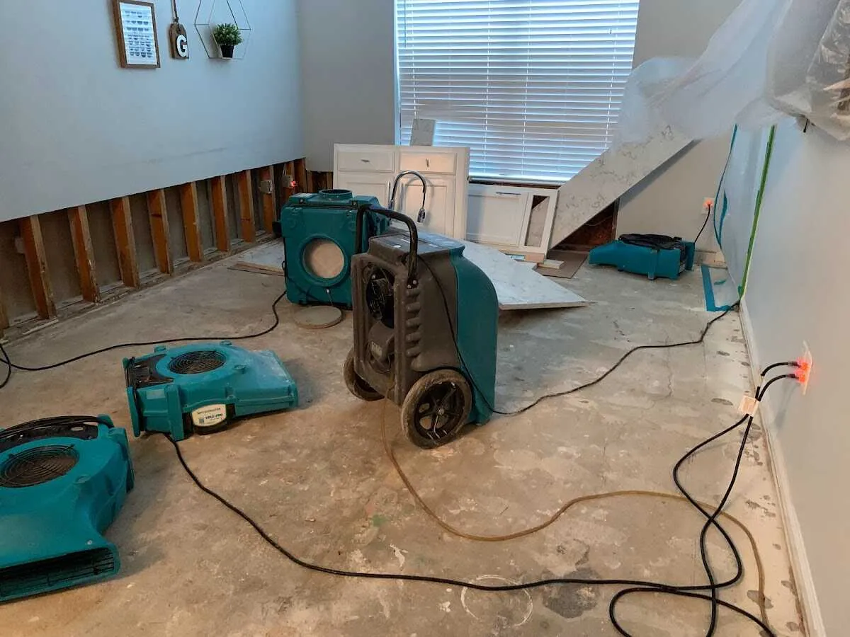 Dehumidifier in flood-cut room for Water Extraction & Removal in Catasauqua
